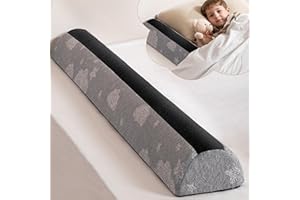KOHENTACT Bed Rail Bumpers for Toddlers 2pcs - Foam Bed Bumper Guard with Dual Non-Slip Pads Waterproof Washable Soft Removable Cover Safe Bed Rail for Toddlers, Kids Seniors