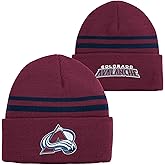 NHL Kids Youth 8-20 Official Cold Weather Striped Cuffed Knit Beanie Hat
