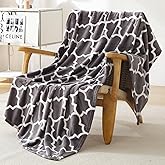 Viviland Geometry Throw Blanket - 280GSM Lightweight Soft Fuzzy Cozy Plush Blankets Throw Blanket for Couch Sofa Bed, 50x60 inches
