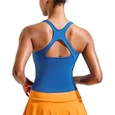 RUNNING GIRL Sports Bras for Women High Impact, Molded Cup Compression Running Tops with Removable Pads, Best for A-D Cup