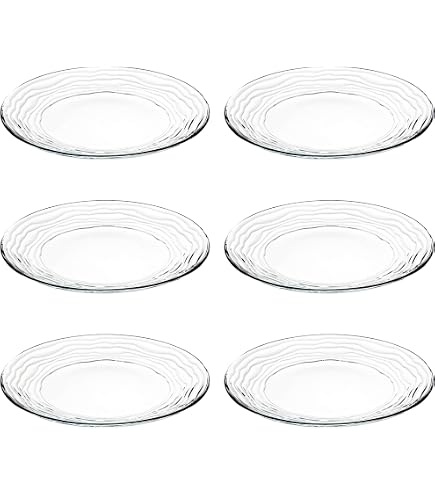 Barski European Glass Plates - Set Of 6, 8.3" Diameter, Clear Salad/Dessert Plates - View #9