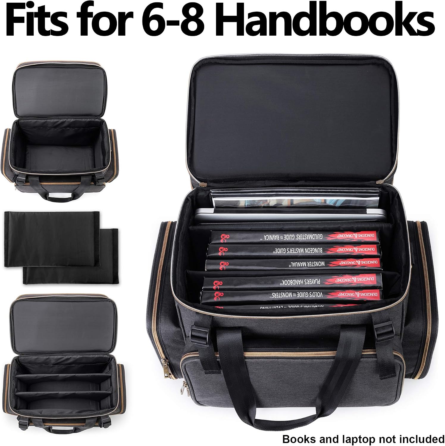 Trunab Tabletop RPG Adventurer's Bag Compatible with Dungeons and Dragons Large DND Bag with Miniatures’ Foam Layer - Image 4