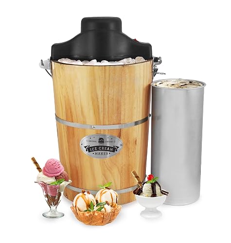 wooden bucket ice cream maker