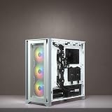Corsair iCUE 4000X RGB Tempered Glass Mid-Tower Case White view 9
