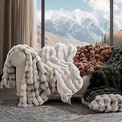 EverGrace Ultra Soft Luxury Fluffy Faux Rabbit Fur