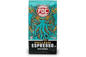 Fire Department Coffee - Gives Back to Firefighters - Bold & Smooth Shellback Espresso Coffee Beans - Roasted in the USA - Veteran Owned - 12 oz