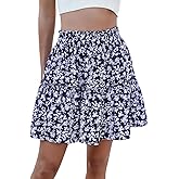 Berydress Womens Ruffle Mini Skirt 2025 Trendy Beach Vacation High Waisted Tiered A Line Casual Summer Boho Flowy Skirts