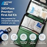 Active Era 320 Piece Premium First Aid Kit Bag with Eyewash Cold Packs view 2