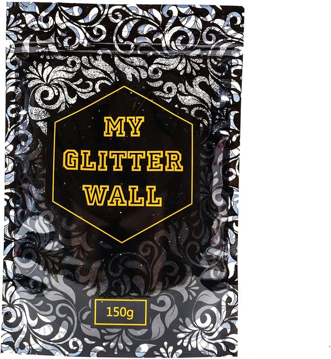 Black 150G My Glitter Wall Glitter for Emulsion Paint Glittery Wall