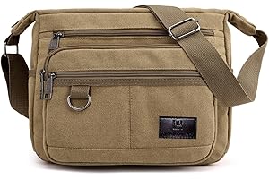 W&G TRAVELER Rfid Crossbody Messenger Bag with Water Bottle Holders, 13 inch Laptop Shoulder Bag, Sling Satchel Purse w/Built-in Wallet