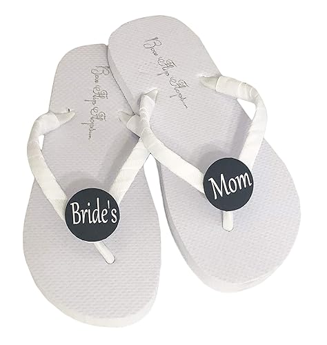 bride and groom flip flops