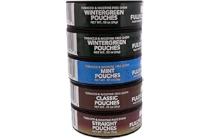 Fully Loaded Chew Tobacco and Nicotine Free Sampler Pack Bullseye Pouches 5 Varieties of Flavor, Chewing Alternative