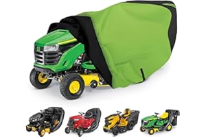 SPORTULI Riding Lawn Mower Cover with Bagger Attachment, Universal Fit Decks up to 54" with Bagger, 600D Oxford Cloth Riding Lawn Mower Cover with Windproof Buckle for Snow Rain Dust Hail Protection