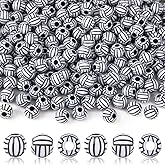 UPINS 300pcs Volleyball Beads,12mm Sports Volleyball Ball Beads for Jewelry Making DIY Friendship Bracelet Keychains Necklace Accessories Crafting Supplies