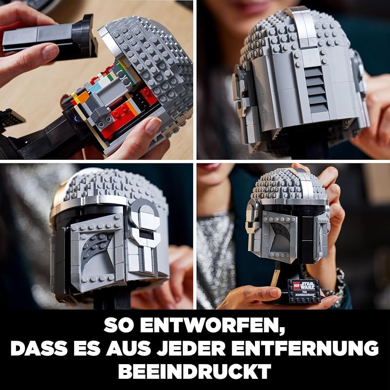 Star Wars Mandalorianer Helm Modell, Sammlerstück Zimmer-Deko und EIN tolles Geschenk für Erwachsene, Bausatz, Männer, Frauen, Mama, Papa, Sammler-Geschenkidee 75328 — Foto 3 von 8