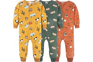 Gerber baby-boys Fleece Footless Pajamas 3-pack