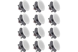 Vaiyer Set of 12 Frameless 5.25 Inch 8 Ohm 175 Watts Speakers, Flush Mount in-Wall in-Ceiling 2-Way Mid Bass Woofer Speaker - Perfect for Home, Office, Kitchen, Living Room