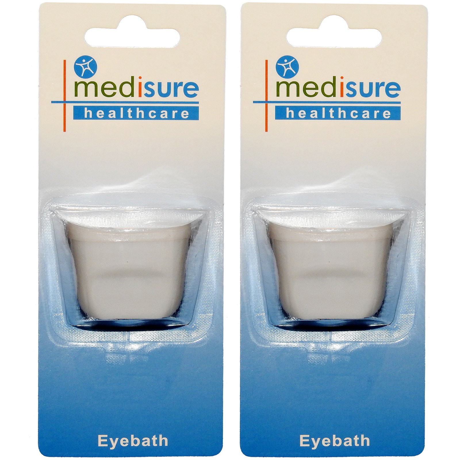 Mediusure Healthcare One Size Plastic Eyewash Pain Relieve Cleaning Eye Bath Cup x 2