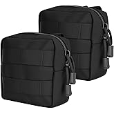 2 Pack Mini Tactical Molle Pouch, Mini Admin Compact Tool Utility Pouches, Small Admin Molle Pouches