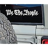 VALIANT COLLECTIONS – We The People Sticker – Vinyl We The People Sticker for Car, Truck, and Van – Indoor and Outdoor Use for Wall – Long Lasting Waterproof Decal for Laptop – VC 411 (White)
