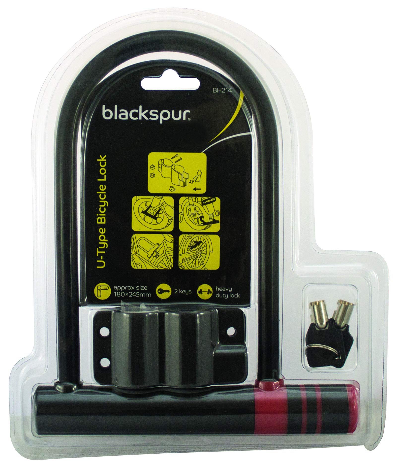 Blackspur BB-BH214 U-Type Bicycle Lock