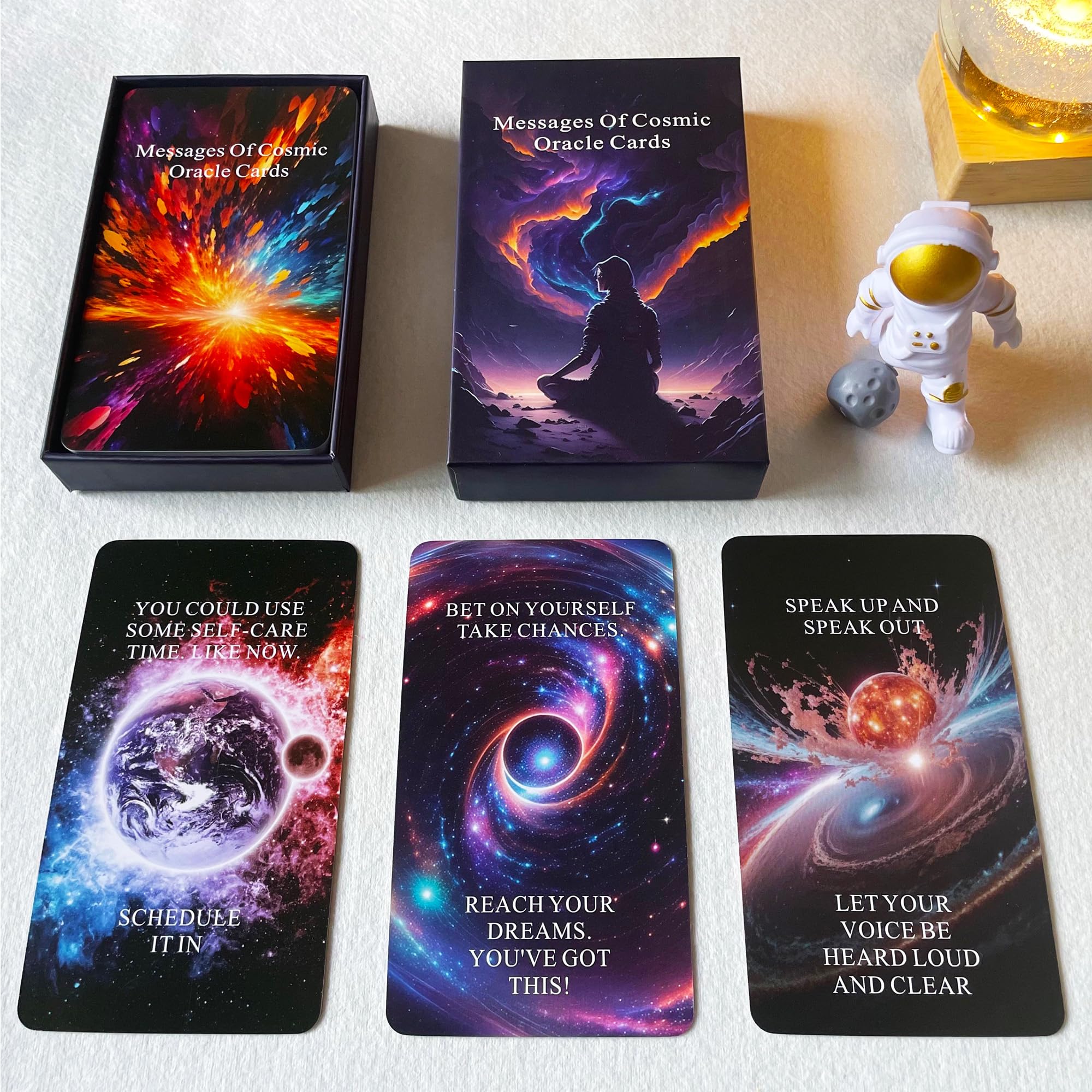 Qcsdckot Higher Self Messages Oracle Deck, Cosmic Oracle Cards, Positive Affirmations Cards Help You Create Your Best Life