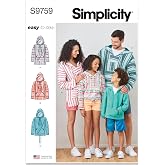 Simplicity S9759 Pullover Hoodie Sewing Pattern for Children, Teens &amp; Adults, Sizes XS-L &amp; XS-XL