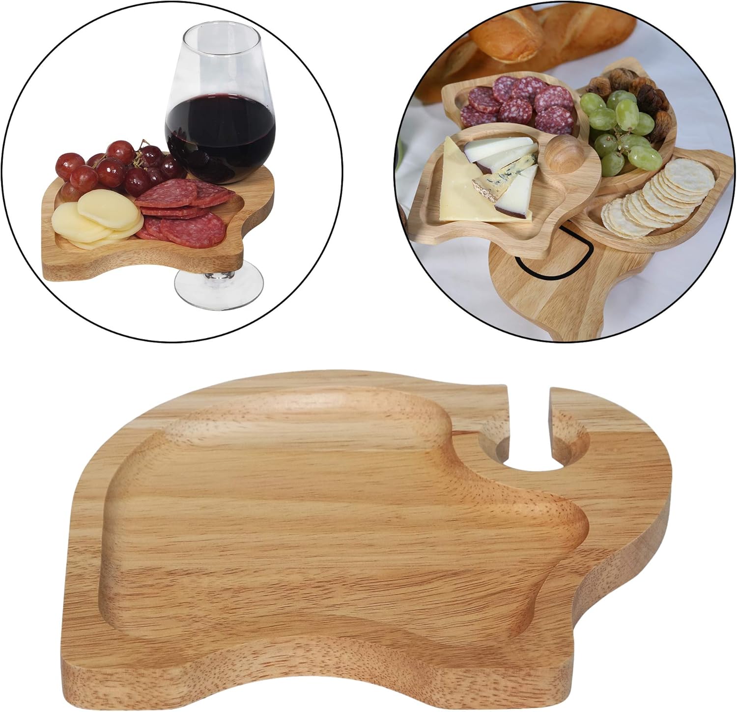 Primeware Cambridge 5 Tier Appetizer Server Plates with Wine Glass