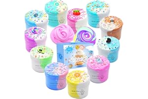 FVNWRTUXI Butter Slime Kit Two-Toned 11 Packed Fidget Toy, Educational Slime Toys, Easter Egg Filling Stuffers,Birthday Gifts Prize Party Favors for Girl Boys Kids 6 7 8 9 10 11 12