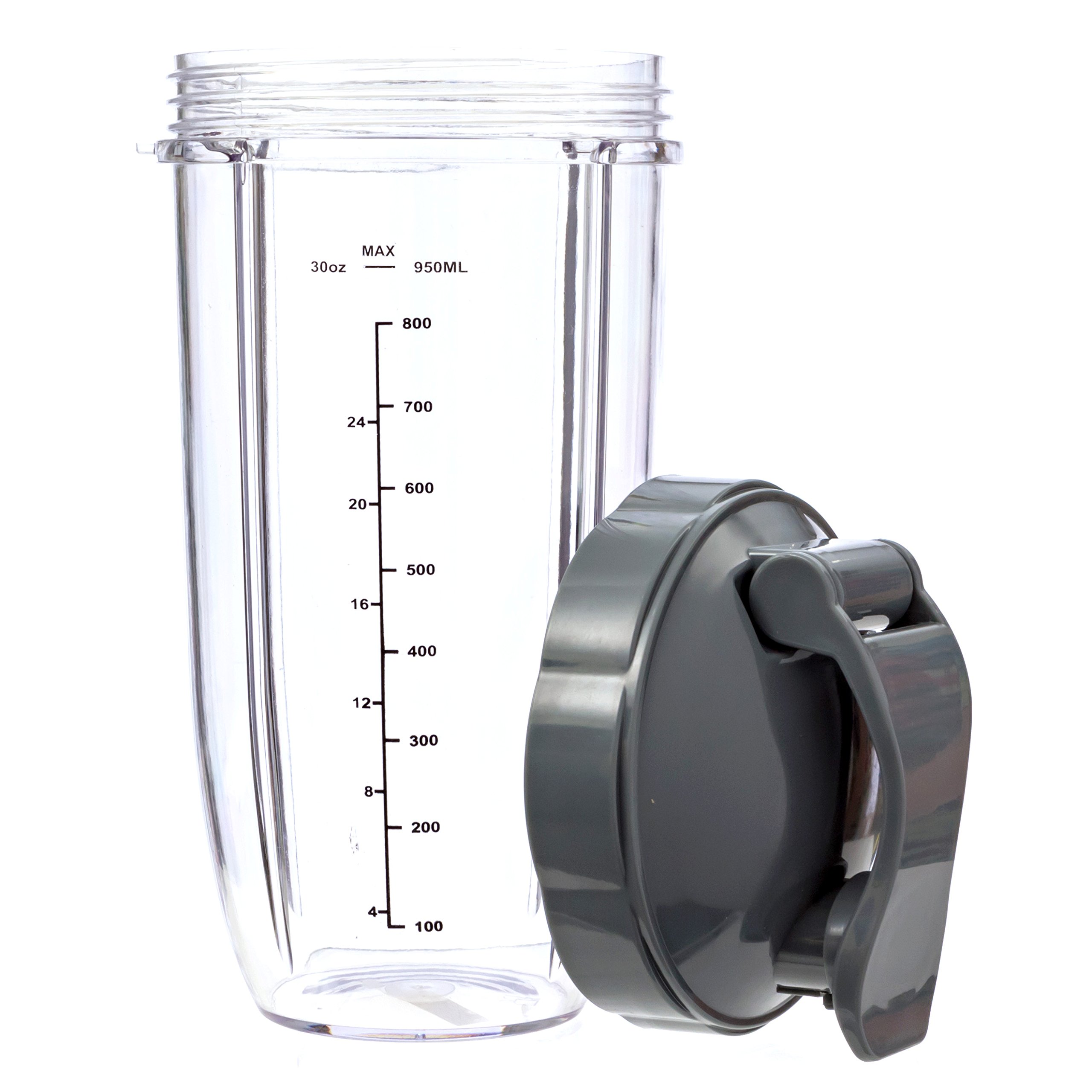 Extra Large Nutribullet Replacement Cup 32 Oz Tall With Flip Top To Go