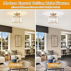 BUXVRCS Semi Flush Mount Ceiling Light, Modern