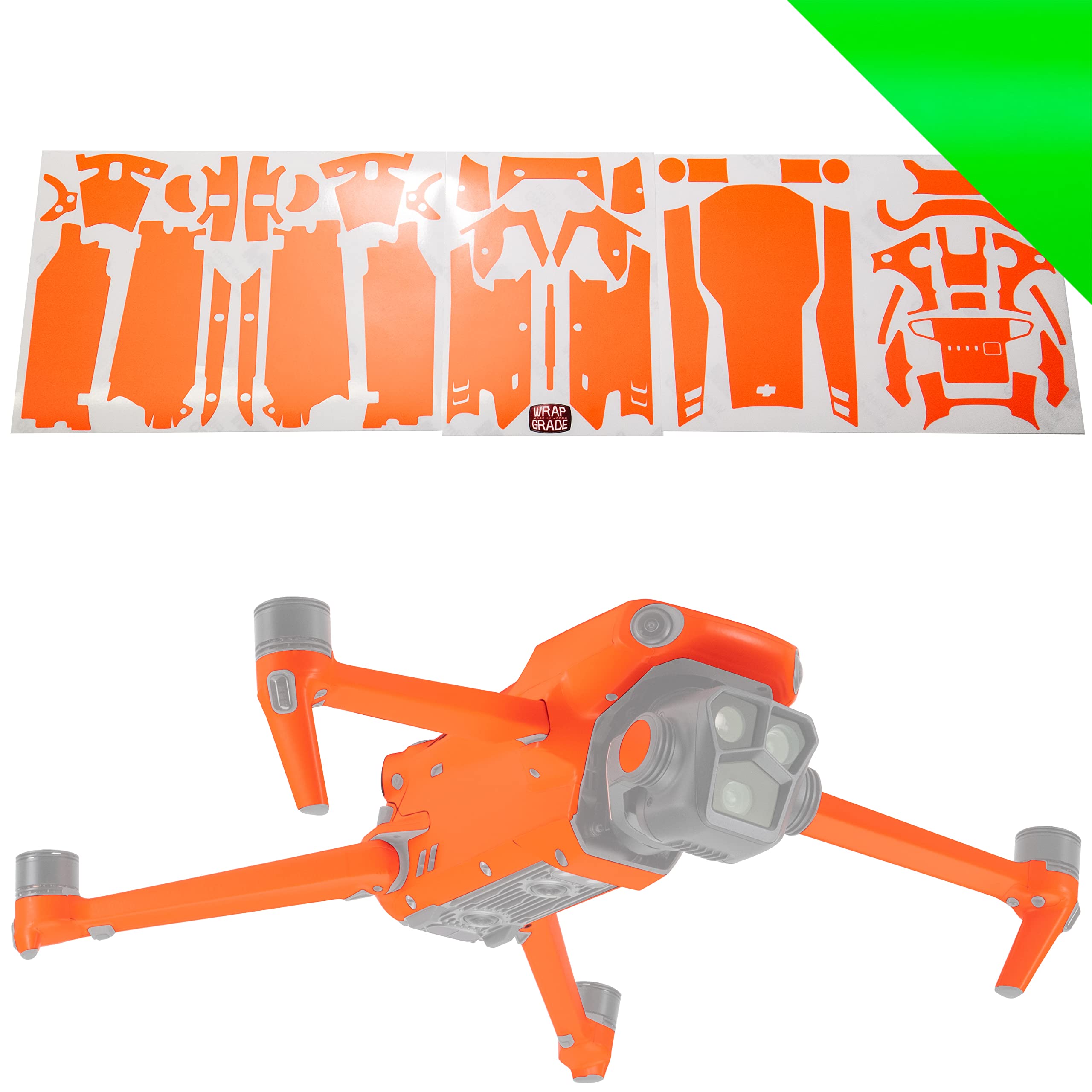 Skin Stickers Compatible with DJI Mavic 3 Pro Full Wrap (NEON GREEN)