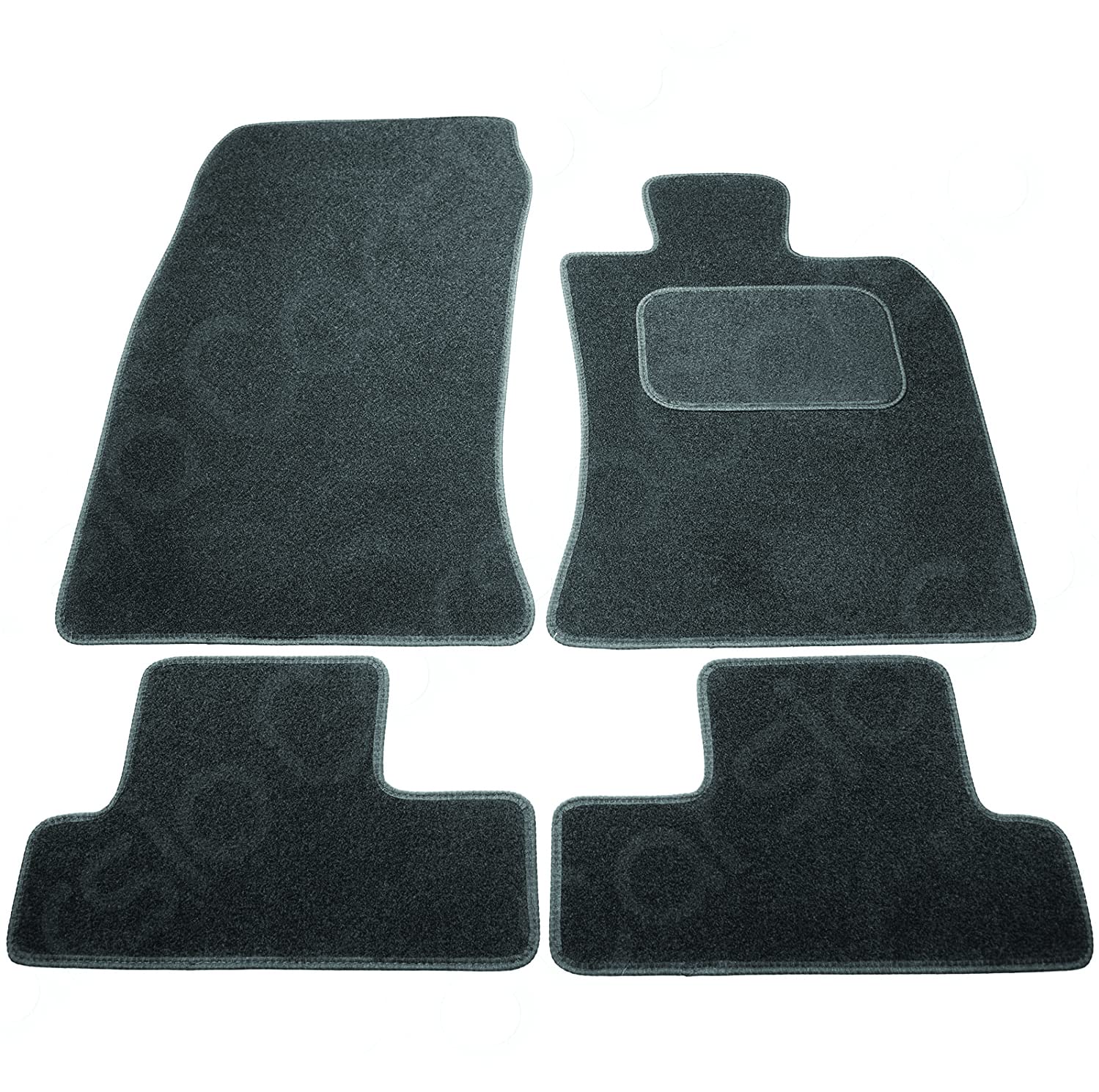 Carsio Carpet Car Mats For Mini Convertible R52 2004 to 2008 4 Piece Set Tailored Fit Floor Mat Complete Accessory Black Custom Fitted - All Weather, Anti-Slip Backing & Black Trim