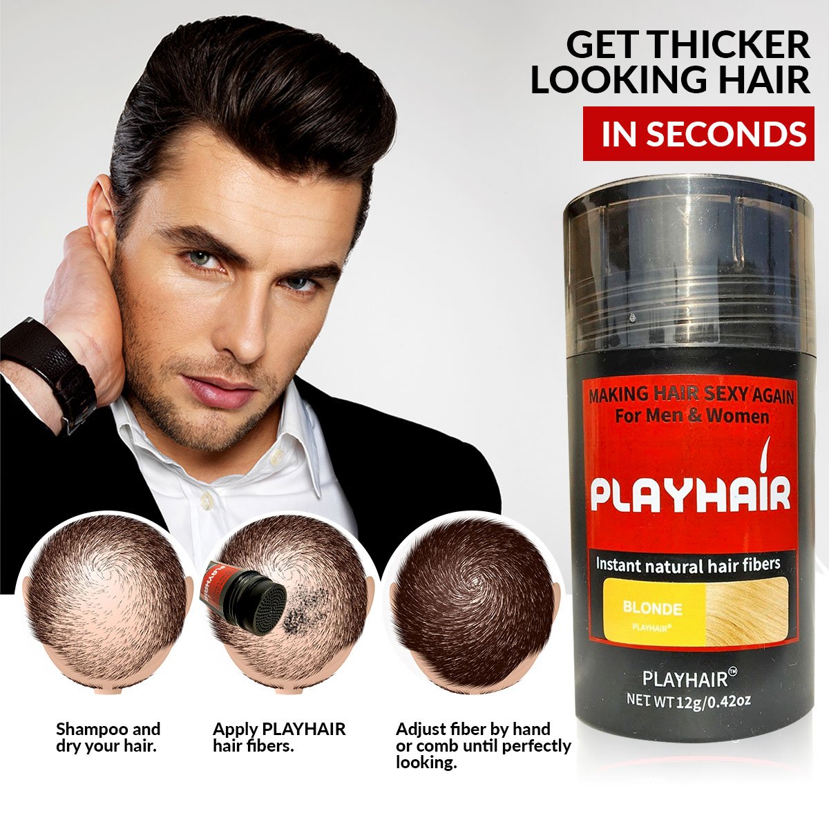 Amazon Com Hair Building Fibers With Natural Keratin To Conceal