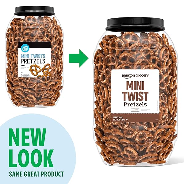 AMAZON GROCERY, MINI TWIST PRETZELS, 40 OZ (PREVIOUSLY HAPPY BELLY, PACKAGING MAY VARY)