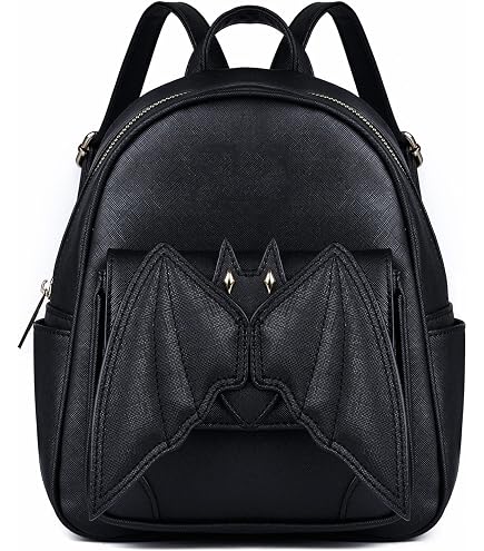 Amazon.com: Gothic Bat Wing Backpack Purse, Black Faux  display picture 3