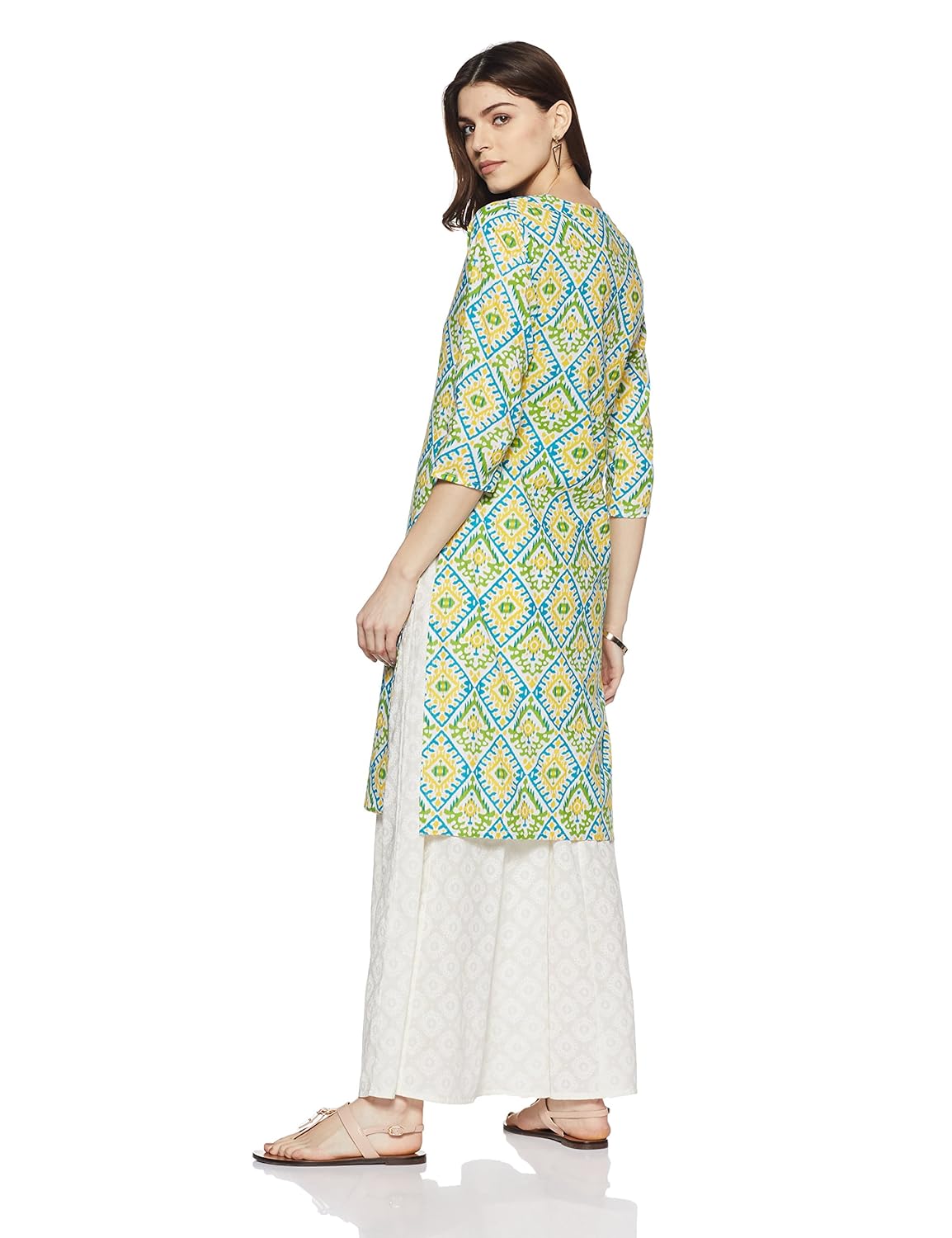 indigo women's straight cotton kurta