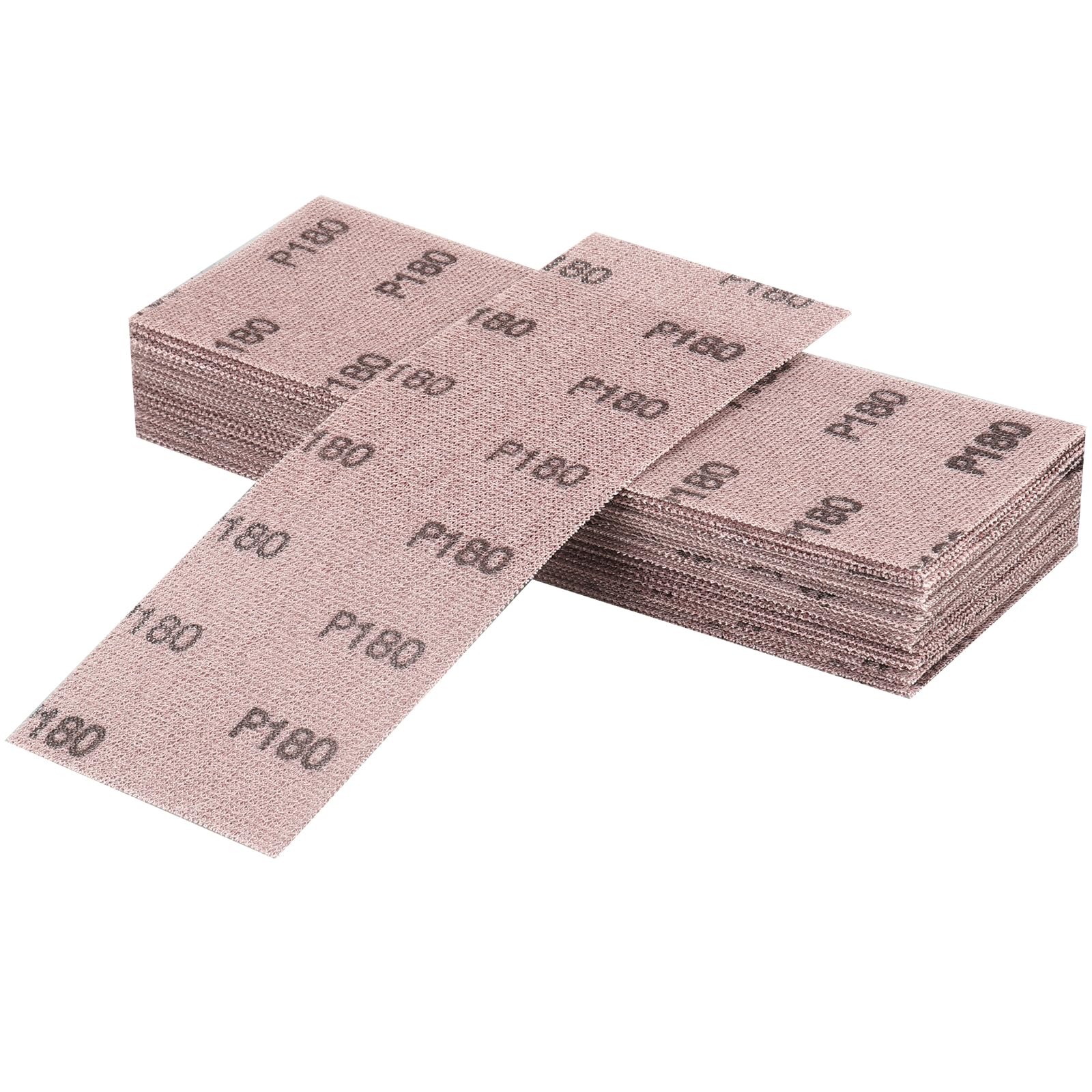 Sruhrak Mesh Sanding Strips 80 X 230mm，25 Pieces Professional Sanding Mesh with P180 Grit, For Hand Sanding, Orbital Sanders and Hand Sanding Block