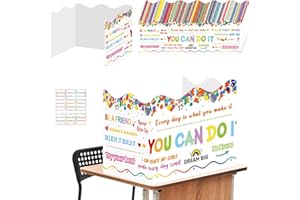 SERELIY 24 Pcs Desk Dividers Privacy Folders for Students,Farmhouse Classroom Privacy Shields Test Dividers for Student Desks Study Home Class (White24)