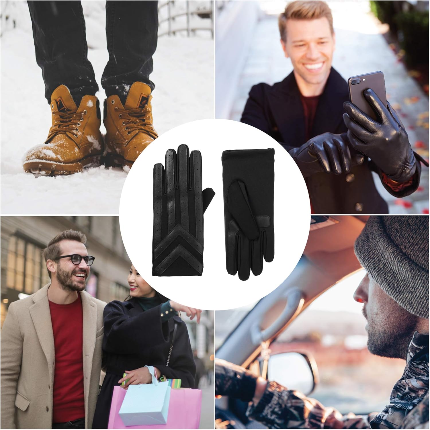 isotoner Men’s Spandex Touchscreen Cold Weather Gloves at  Men’s Clothing store