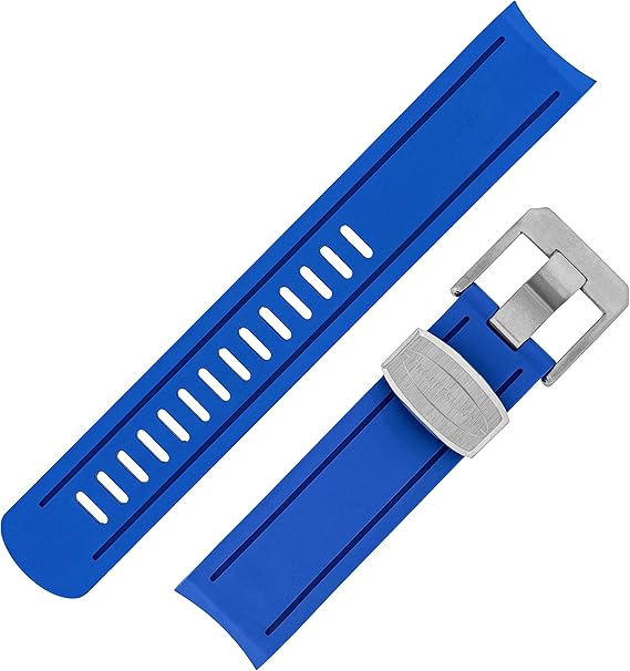 CRAFTER BLUE CB02 Rubber Watch Strap for Seiko Sumo Light Blue (20mm