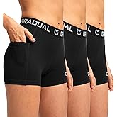 G Gradual Women's Spandex Compression Volleyball Shorts 3" /7" Workout Pro Shorts for Women