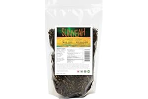 SUNYEAH Canadian Wild Rice Organic - 2 LB, Grade A, Full Grain（10-15mm), Canadian North Saskatchewan Organic Ice Lake Harvest, Long Grain, NO-GMO, Gluten free, Vegan