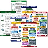 ACLS Badge Buddy [2-Pack] - Advanced Cardiac Life Support Cards for ER Nurse, ICU &amp; Paramedics - Waterproof PVC Reference with Meds, Hs &amp; Ts, Cardiac Arrest &amp; Arrhythmia Algorithms (2)