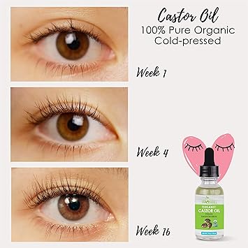 Amazon Co Jp ヒマシ油 30 Ml Usdaオーガニックコールドプレス100 ヘキサン不含ヒマシ油 髪 まつげ 眉用の保湿オイル Sky Organics製ヒマシ油 ビューティー