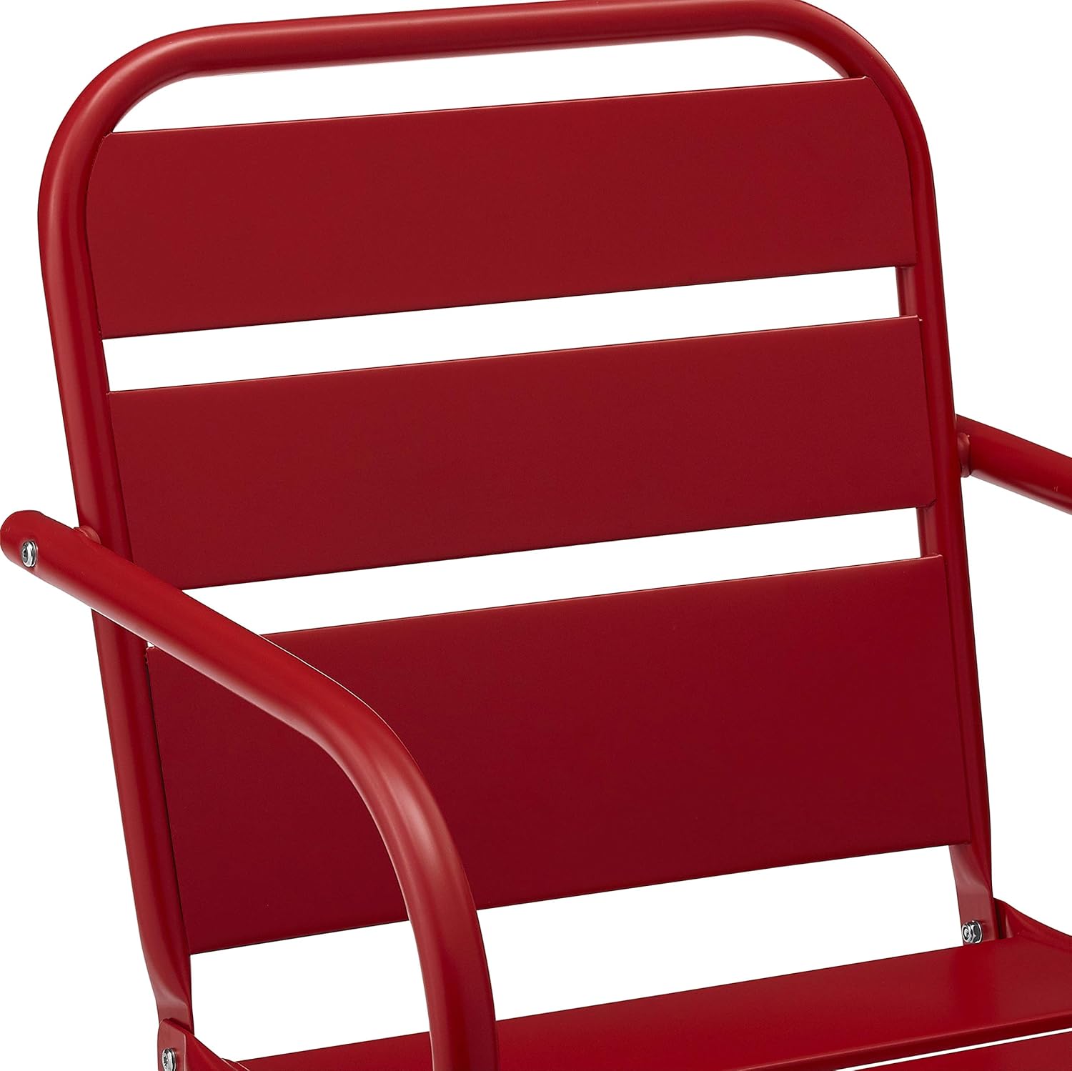 Crosley Furniture CO1030-RE Brighton Retro Metal Chair, Set of 2, Red : Garden & Outdoor