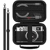 HESPLUS Travel Carrying Case for Fujifilm X100VI/ X100V/ X100F/ X100S Didital Camera, Camera Bag Shockproof Protective Case with Adjustable Shoulder Straps - Black (CASE ONLY)