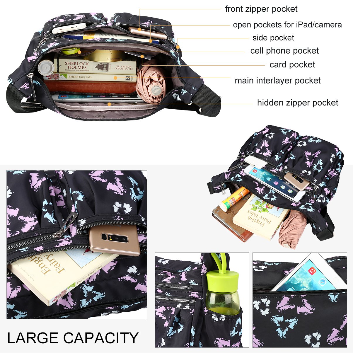 Vbiger Borse a Tracolla Impermeabile Borsa Tracolla Donna Borse a Mano