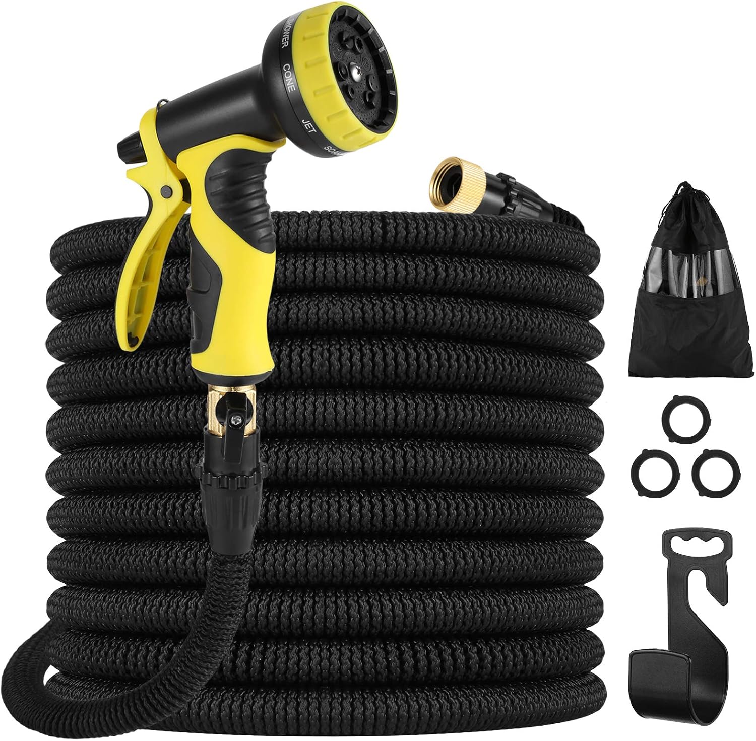 Akarden 50ft Expandable Garden Hose Leakproof Lightweight Retractable