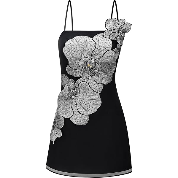 black pietra floral mini dress Amanda Tweed Dress  Retrofete